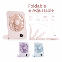 Ventilateur de bureau à adsorption magnétique, rechargeable par USB, batterie, flux d'air puissant, pliable, utilisation en extérieur, pour camping-car, en plastique, fonctionnement en anglais
