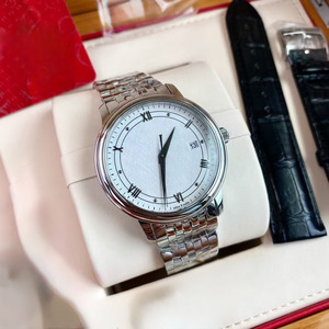 Reloj de Pulsera de Lujo para Hombre, con Diseño de Tres Agujas, Esfera y Correa de Acero Inoxidable, con Reserva de Energía - Product Image 1
