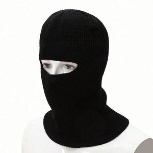 Promotional Cheap Winter Windproof <b>Warm</b> Blank Beanie <b>Hats</b> 3 Holes Balaclava Ski Mask Knitted Beanie <b>Hat</b> - Product Image 2