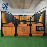 Système de box pour chevaux préfabriquées, durable, en métal galvanisé et bambou, abri portable pour chevaux pour usage agricole