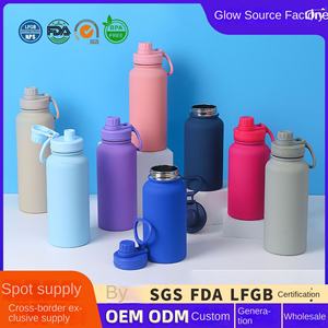 Nouvelle gourde de sport portable à poignées épaisses en acier inoxydable 304, style américain, grande ouverture, tasse d'escalade, double paroi sous vide, cadeau - Product Image 2