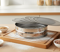 Tamis de laboratoire standard en tissu métallique tissé en acier inoxydable à armure simple, soudé, pour l'analyse des vibrations de la farine et du sol en cuisine