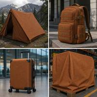 Tissu Oxford imperméable personnalisé OEM ODM, laminé PU TPU, textile de tente, matériau de bagagerie haute qualité et robuste, faible MOQ