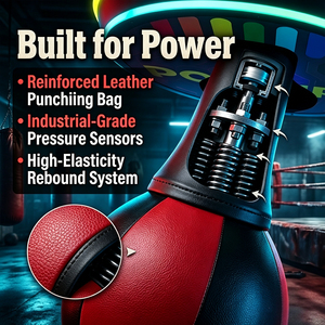 Machine de <span class=keywords><strong>boxe</strong></span> commerciale d'arcade avec test de force de frappe, encastrée dans un cabinet métallique, pour bars, centres de jeux et distributeurs automatiques, offrant un rendement élevé - Product Image 5