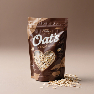 Sachets d'emballage personnalisés pour barre d'<span class=keywords><strong>avoine</strong></span> et céréales pour petit déjeuner Sachet de thé à l'<span class=keywords><strong>avoine</strong></span> debout Ziplock en grains naturels avec sucre de <span class=keywords><strong>coco</strong></span> et cacao en poudre - Product Image 4