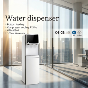 Distributeur d'eau chaude et froide électrique sur pied, à chargement par le bas, en plastique, pour hôtels, foyers et camping-cars - Vente en gros fabricant - Product Image 1