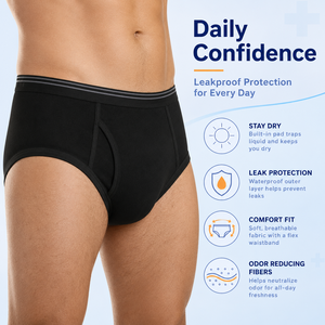 Caleçons Boxers <span class=keywords><strong>Urinaires</strong></span> <span class=keywords><strong>pour</strong></span> <span class=keywords><strong>Hommes</strong></span>, 4 <span class=keywords><strong>Couches</strong></span>, Anti-Fuite 100 ml, avec Coussinet Intégré, Respirants, Anti-Odeur, en Tissu Doux, Lavables, OEM, <span class=keywords><strong>pour</strong></span> Adultes - Product Image 1