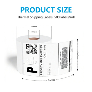 Rotolo Jumbo di Carta Termica Diretta Autoadesiva per Etichette di Spedizione, per Stampa di Etichette per Corrieri e Logistica, Vendita all'Ingrosso per Fabbriche - Product Image 3