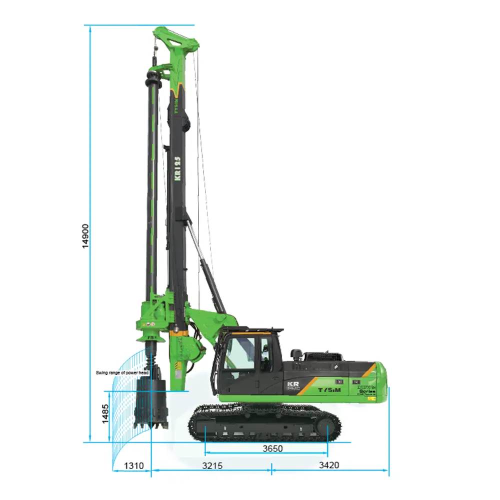 Basso costo di manutenzione piattaforma di perforazione idraulica del trapano rotativo della macchina del mucchio del foro del fondamento della costruzione profonda