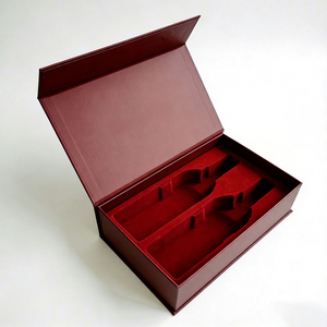 Boîte rigide magnétique personnalisée en feuille d'or gaufrée pour emballage de vin de la Fête de la Mi-Automne, écologique, avec insert en mousse EVA - Product Image 3