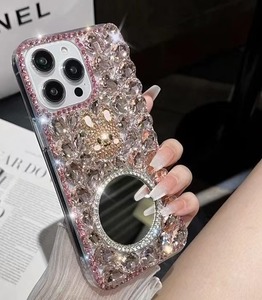 เคสโทรศัพท์ลายกระต่ายส่องแสงเป็นประกายวิบวับพร้อมกระจกสำหรับ <span class=keywords><strong>iPhone</strong></span> 16 15 14 13 12 <span class=keywords><strong>11</strong></span> <span class=keywords><strong>PRO</strong></span> <span class=keywords><strong>MAX</strong></span> เคสโทรศัพท์กากเพชร - Product Image 3