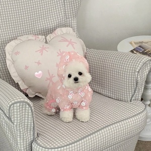 Impermeable para Perros con Estampado de Conejo Rosa, con Capucha, Cuatro Patas, Chaqueta Impermeable para Mascotas, para Perros Pequeños, Cachorros y Gatos, para Paseos al Aire Libre - Product Image 6