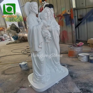 รูปปั้นพระเยซูและพระแม่มารีทำจากไฟเบอร์กลาสสำหรับตกแต่งทางศาสนา HT-D-BLG106  งานประติมากรรมเรซิ่นไฟเบอร์กลาสทางศาสนา HT-D-BLG106 - Product Image 4