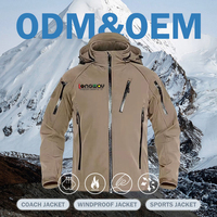 Veste de randonnée et de voyage pour homme, coupe-vent, imperméable, camouflage, col montant, multi-poches, durable, vente en gros