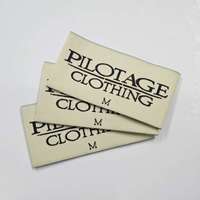 HP-High End gewebte Etiketten Custom Size Baumwoll gewebe Label Folded Neck Tag Eisen auf wasch bar für Hemden Hosen und Jacken