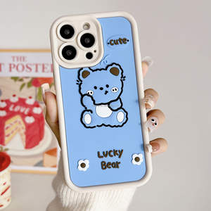 Nouveau 3D Panda mignon étuis de téléphone portable pour <span class=keywords><strong>Iphone</strong></span> 17 8 X <span class=keywords><strong>Xr</strong></span> Xs Max 11 12 13 14 15 16 17 Pro Max Animal Kawaii housse antichoc - Product Image 4