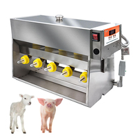 Mangeoire automatique thermostatée pour porcelets avec 14 tétines en acier inoxydable, machine d'allaitement double face pour porcelets et agneaux