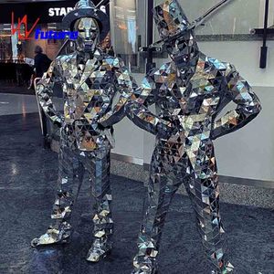 Abito <span class=keywords><strong>da</strong></span> <span class=keywords><strong>uomo</strong></span> adulto in argento rosso con cappello a cilindro Costume <span class=keywords><strong>da</strong></span> spettacolo di scena per ballerino di danza di Halloween Wear Popping Style - Product Image 2