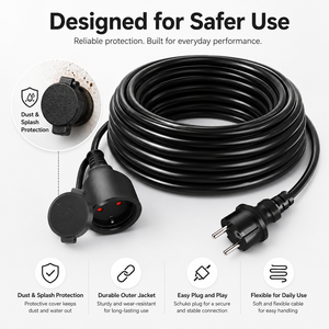 Waterproof Custom EU CEE Global Extension Cord Reel 16A 250V 4000W Heavy Duty Fire Retardant <strong>Outdoor</strong> <strong>Power</strong> <strong>Cable</strong> - Product Image 4
