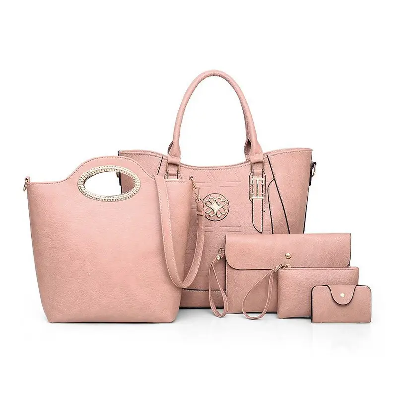 2019 New Fashion 5 Dalam 1 Set Tas untuk Wanita Multifungsi Tas Tangan 5 Pcs Ini dengan Harga Murah Tas Tangan