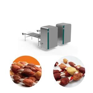 Top Pet <span class=keywords><strong>Treats</strong></span> Comida para perros Hueso de cuero crudo Máquina para masticar bocadillos Fabricación Línea de procesamiento de brochetas de triple sabor - Product Image 2