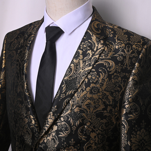 Nuovo Arrivo Abiti Jacquard di Lusso da <span class=keywords><strong>Uomo</strong></span> Giacca Jacquard Floreale Paisley in Raso Lucido Design Versatile ed Elegante per Occasioni Globali - Product Image 5