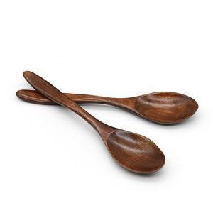 Wholesale Long Handle Wooden Soup Spoons Cooking Tasting Dinner Spoon for Kitchen Restaurant - Product Image 4