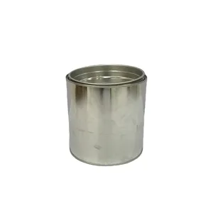 4kg Hygienic Cylindrical Metal Tin Cans for Paint Packaging