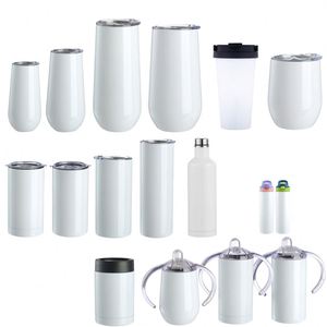 Gobelets isothermes classiques en acier inoxydable de 12 oz avec 2 couvercles et poignée pour enfant - Retour à l'école - Product Image 3