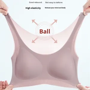 Soutien-gorge de sport d'été pour femmes, haute qualité, pour petites poitrines, sans armatures, maintien 3/4, respirant, tricoté sans coutures - Product Image 4