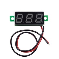 Voltmeter Mini dua garis 0.28 inci, alat pengukur voltase tampilan Digital DC2.5V-30V LED, Voltmeter baru
