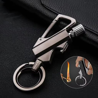 Briquet à allumettes permanent porte-clés, coupe-vent, allume-feu à silex, Mechero, briquet à huile métallique, ouvre-bouteille, briquet à kérosène