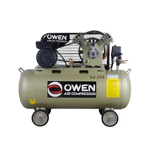 Portable Diesel Air Compressor 2 Cylinder 8Bar Belt Driven Air Compressor Silent 100L Diesel Air Compressor