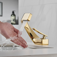 Robinet en or rose Mélangeurs de lavabo pour salle de bain Robinets de lavabo en laiton chaud et froid en or