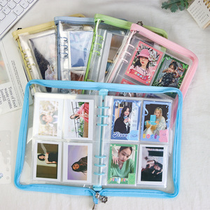 Không Thấm Nước Chống bẩn 6 vòng chất kết dính A5 A6 rõ ràng Dây Kéo Túi Album Ảnh Cưới PVC Bìa mềm thẻ máy tính xách tay Album ảnh - Product Image 5