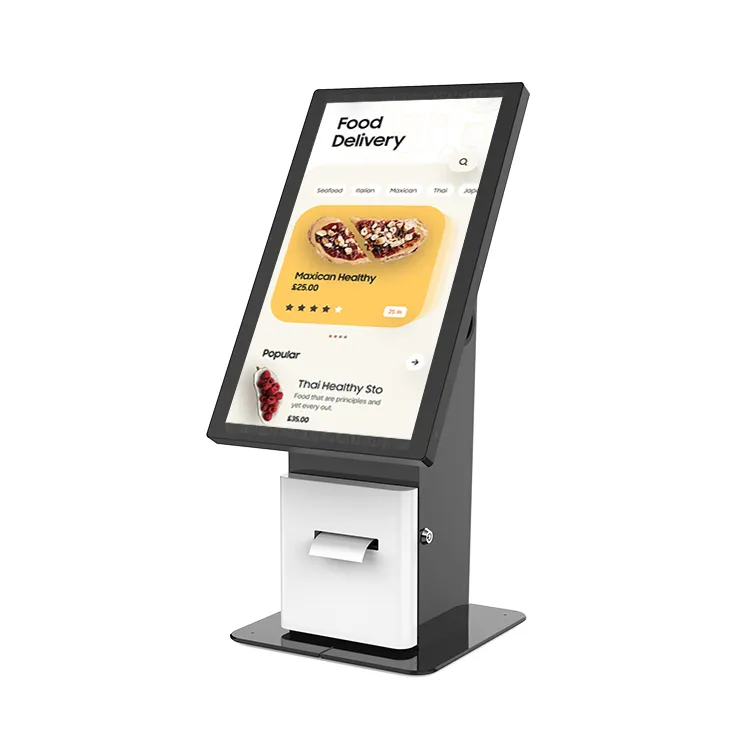 Countertop terminal Android POS 21.5 inci, kios layanan mandiri untuk restoran