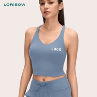 LORISOW Bra Olahraga Wanita High Impact, Rompi Lari, Tank Top Yoga, Bra Fitness Pilates