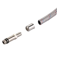 Tuyau tressé F1/2 * M10 * 1 tuyau de plomberie 304 acier inoxydable fil mixte rouge et bleu tube à tête unique
