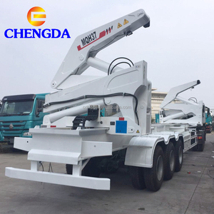 Semirremolque de Acero de Alta Resistencia, Nuevo y Usado, de 3 Ejes, Grúa para Camiones, Transportador de Contenedores de 20 Pies y 40 Pies, Autocargable, de Carga Lateral, Tipo Esqueleto - Product Image 6