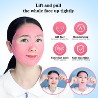 Masque liftant V-Line en maille rose intense, effet viral, marque privée OEM, pour sculpter le nez et la mâchoire, végétalien, vente en gros