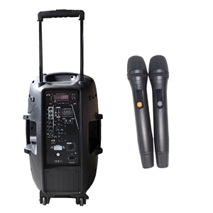 Plastic Rechargeable Professional 250W 2-Way PA Speaker System 15" Loud Party Speakers BT TWS Audio With Microphone Set Professi - Product Image 4