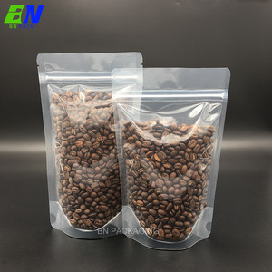 Wholesale 150g transparent resealable plastic stand up pouch for food