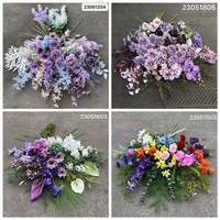 Bouquet de fleurs artificielles violettes, centre de table de mariage, arrangement floral en soie, décoration pour la maison et les fêtes