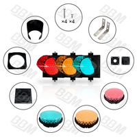 Pemasok Lampu Lalu Lintas Dia.200mm(8inci) Lampu Lalu Lintas Bola Merah dengan Lensa Jaring Laba-laba