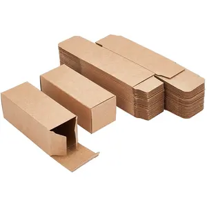 Brown kraft recycle blank cheaper paper cardboard candle jar bottle cosmetics Lipstick packaging box