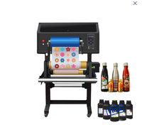 Printer Stiker Film UV DTF A/B Acetek Baru All-in-One Manual 2880dpi Laminator Mesin Cetak 30cm untuk Casing Ponsel/Botol UV