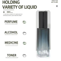 Flacons de parfum personnalisés 5ml 10ml 20ml en verre bleu dégradé rechargeables avec pulvérisateur à pompe pour décanter le parfum