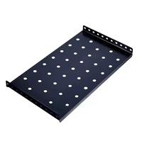 Étagère de serveur en acier robuste 1U 2U-Plateau cantilever universel ventilé pour rack d'équipement réseau 19"