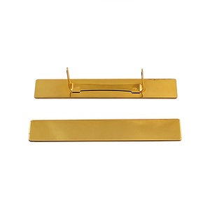 Vendita diretta in fabbrica marchi di superficie liscia bagagli e scatole regalo portafogli marchi vuoti piatti di metallo all'ingrosso - Product Image 5