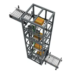 Continuous Vertical Transfer Conveyor System For Cartons, Bags, Pallet